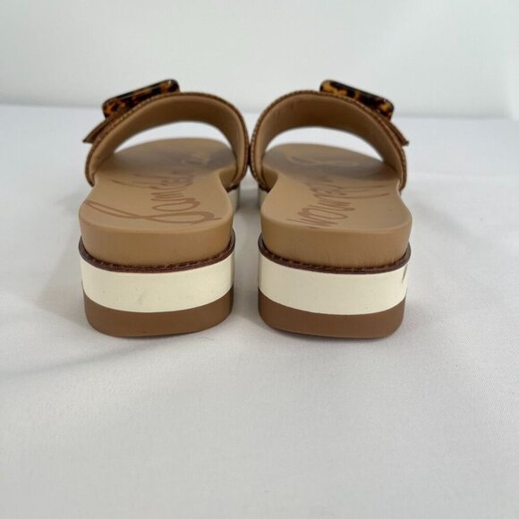 Sam Edelman Ariane Slide Sandal - Cuoio Weave Size 11 Exaggerated Buckle - Picture 4 of 13